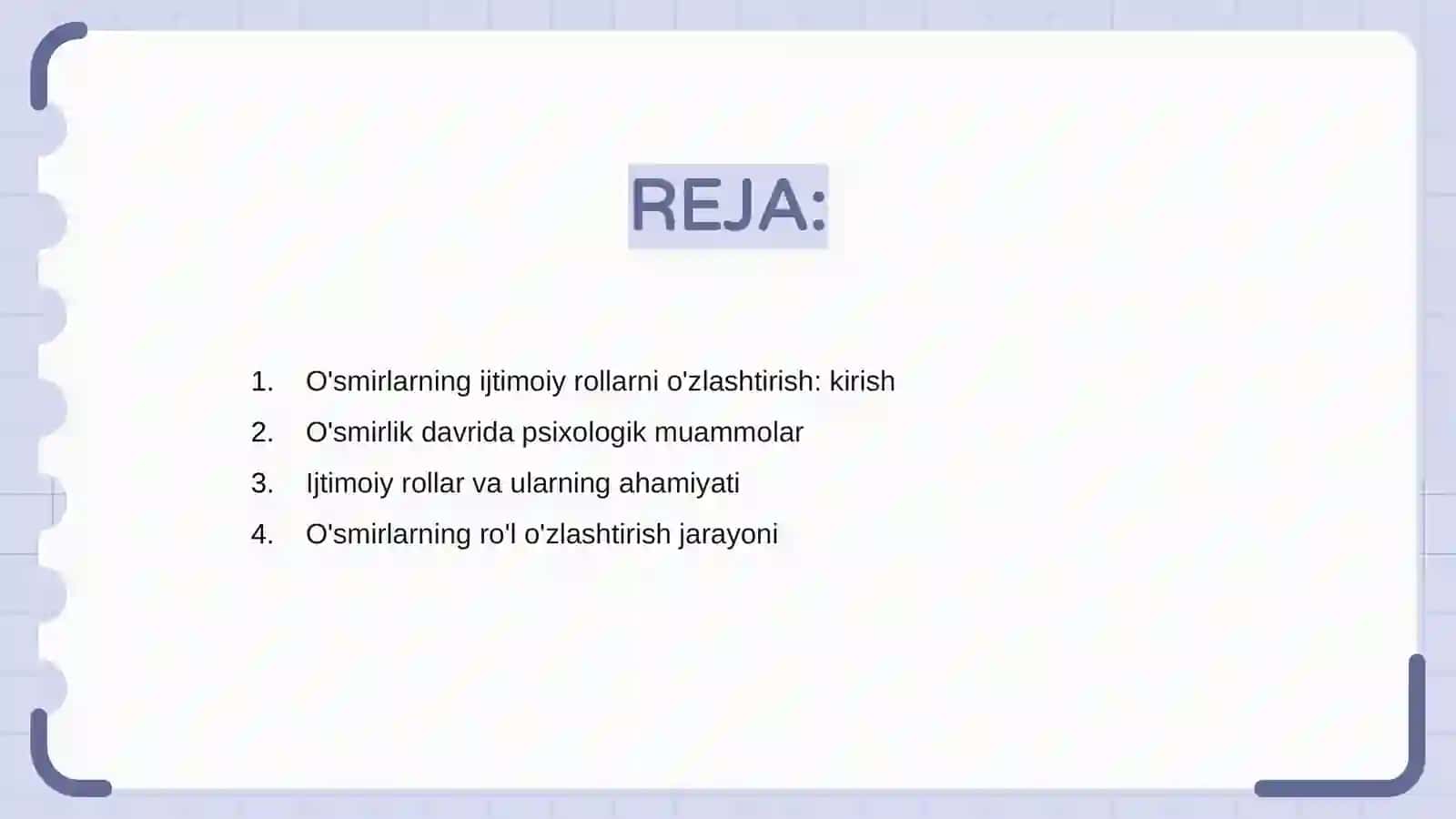 O'smirlarning ijtimoiy rollarni o'zlashtirish jarayonida uchraydigan psixologik muammolar 2