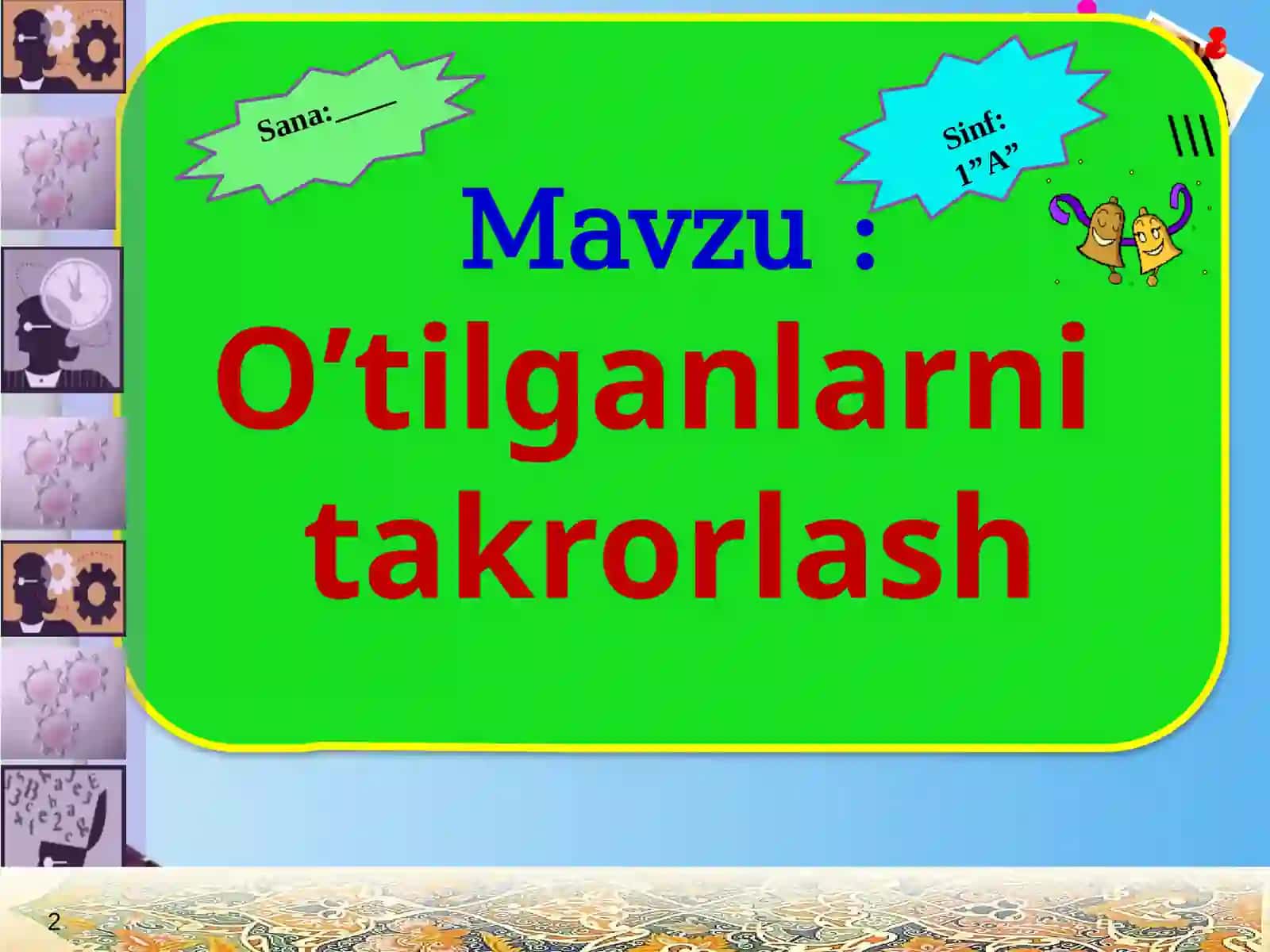 BIR SOATLIK OCHIQ DARS TAQDIMOTI 2