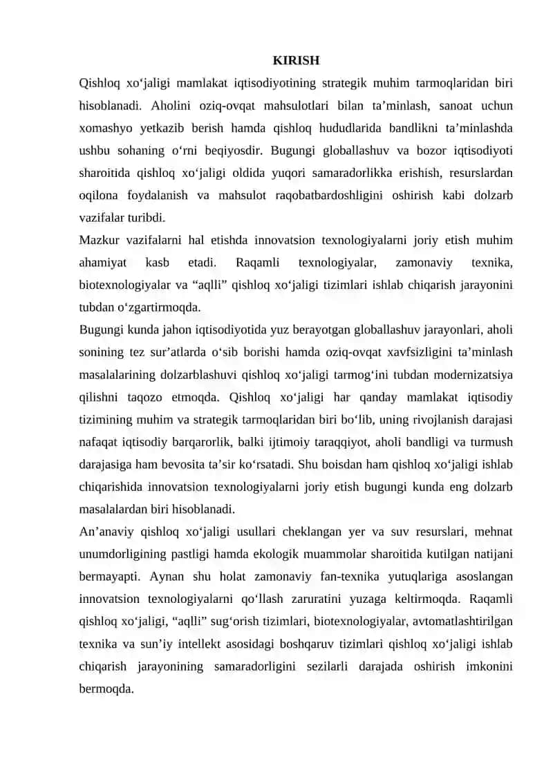 Kishloq xo‘jaligidagi innovatsion texnologiyalar 2