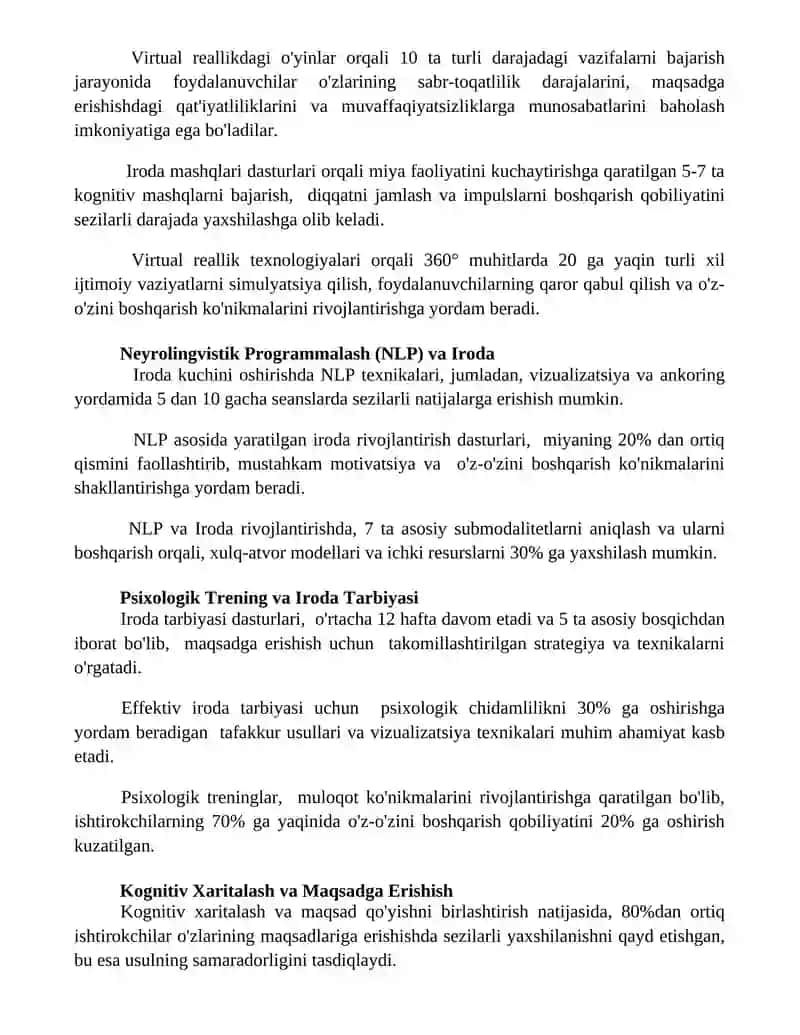 Shaxsning irodaviy sifatlarini rivojlantirish texnologiyalari 2
