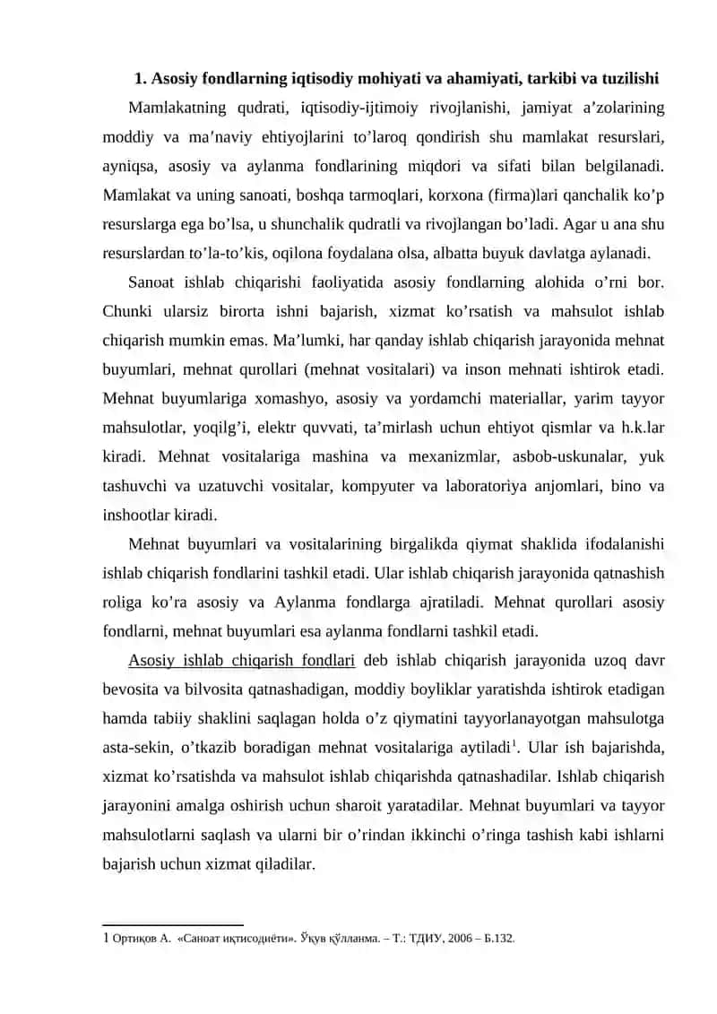 Sanoat korxonalarida asosiy ishlab chiqarish fondlari 2