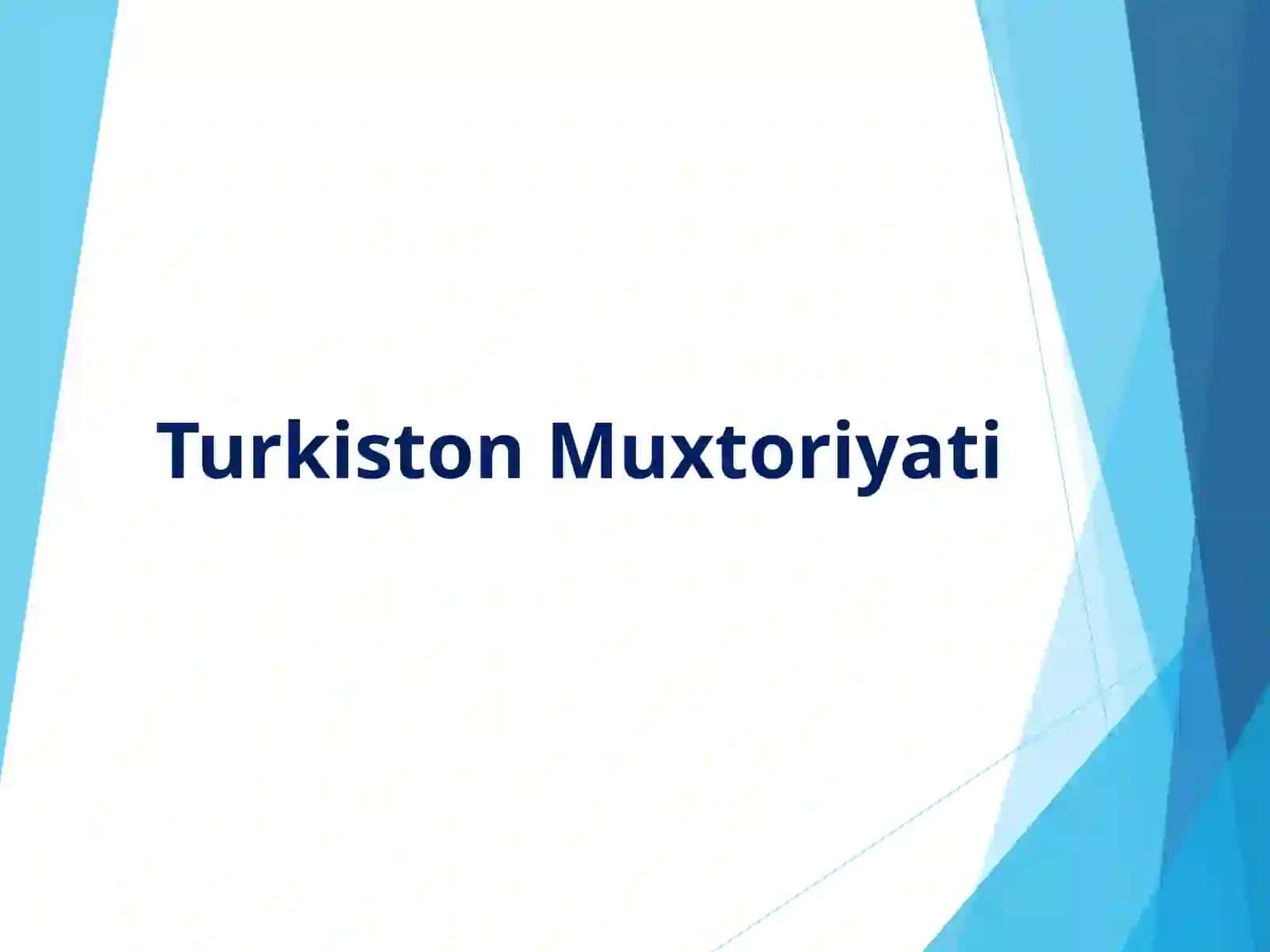 10-SINF TARIX FANIDAN TURKISTON MUXTORIYATI MAVZUSI BO'YICHA TAQDIMOD 2