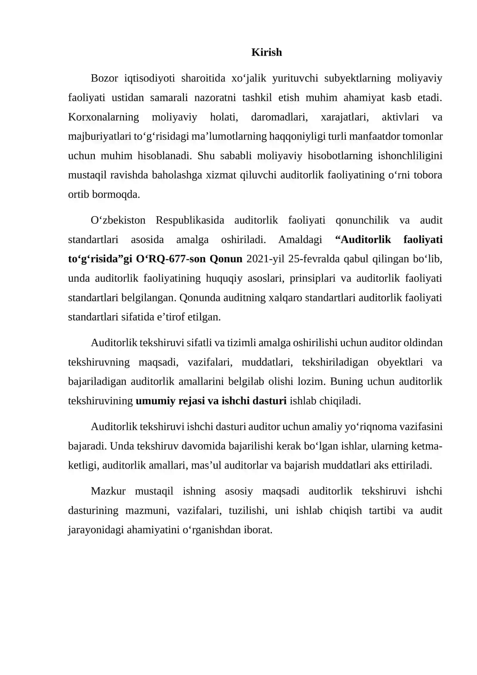 AUDITORLIK TEKSHIRUVI ISHCHI DASTURI 2