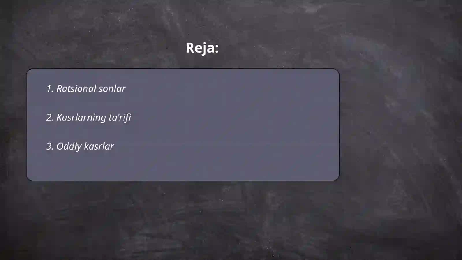 Ratsional kasrlar maydoni 2