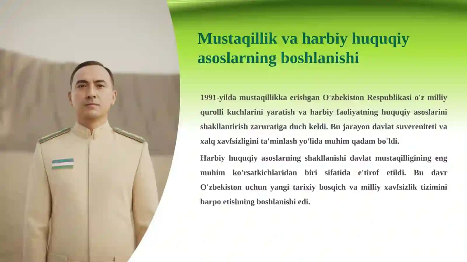 O'zbekiston Respublikasining harbiy faoliyatidagi huquqiy asoslari 2