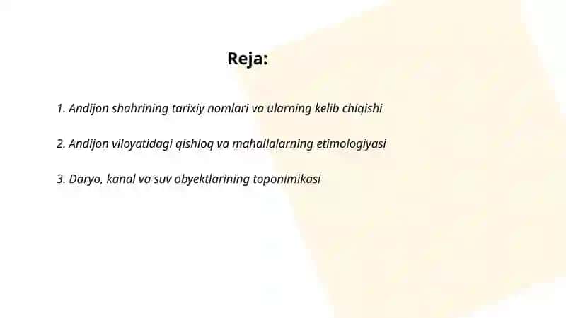 Andijon viloyati tarixiy toponomikasi 2
