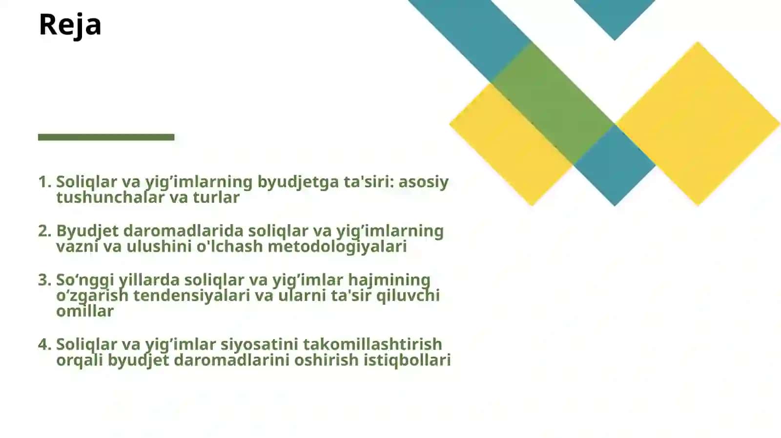 SOLIQLAR VA YIG’IMLARNING BYUDJET DAROMADLARIDAGI SALMOG’I HAMDA ULARNING O’ZGARISH DINAMIKASI 2