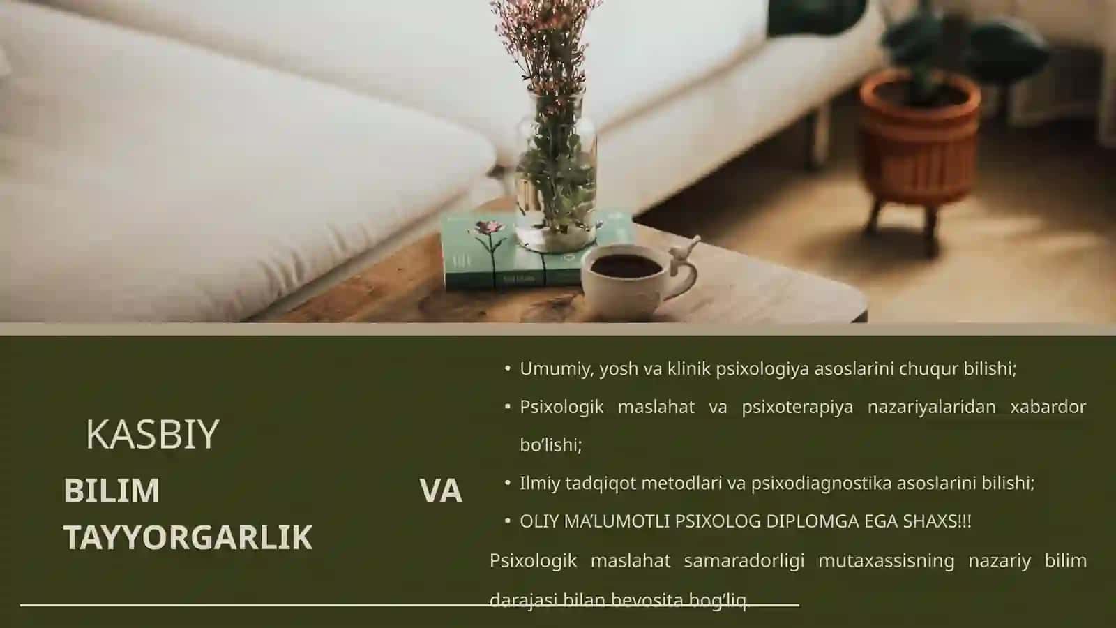 PSIXOLOGIK MASLAHATCHIGA Qo’yiladigan talablar 2