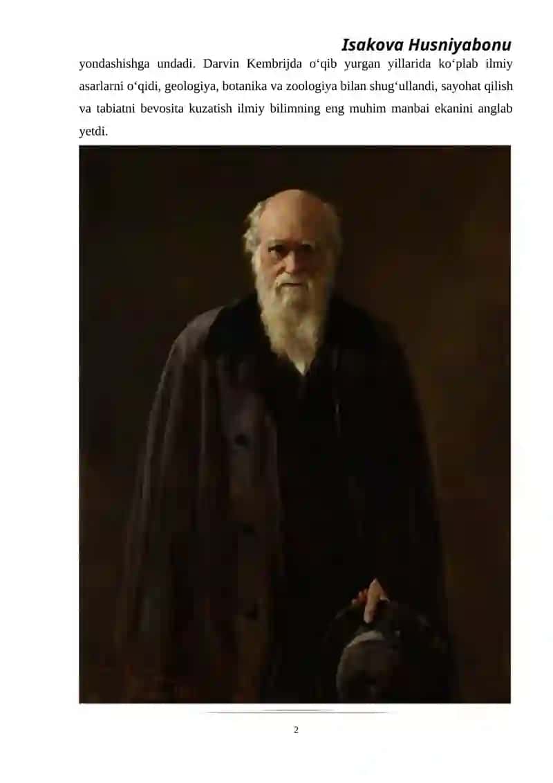 Ch.Darvin hayoti va ilmiy faoliyati 2