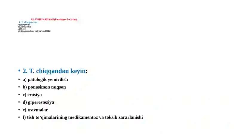 TISHLARNING NOKARIYES KASALLIKLARI 2