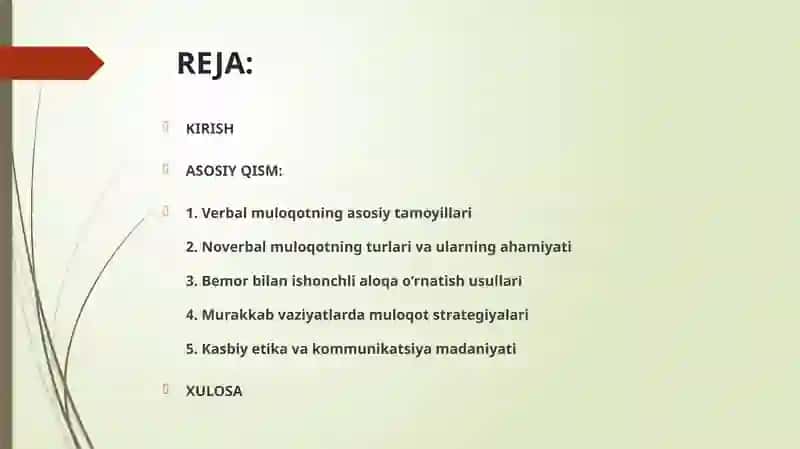 Patsient bilan verbal va noverbal muloqot ko'nikmalari 2