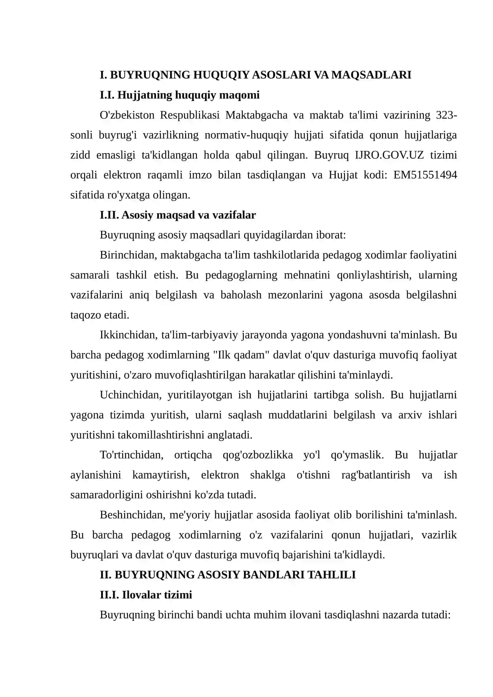 MAKTABGACHA TA'LIM TASHKILOTLARI VA PEDAGOGLARNING ISH HUJJATLARINI TASDIQLASH TARTIBI 2