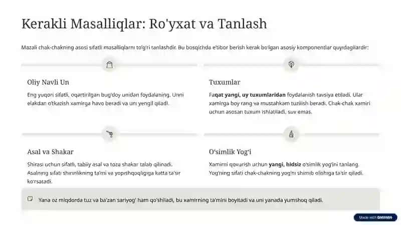 Burama Chak-Chak Tayyorlash Sirrlari 2
