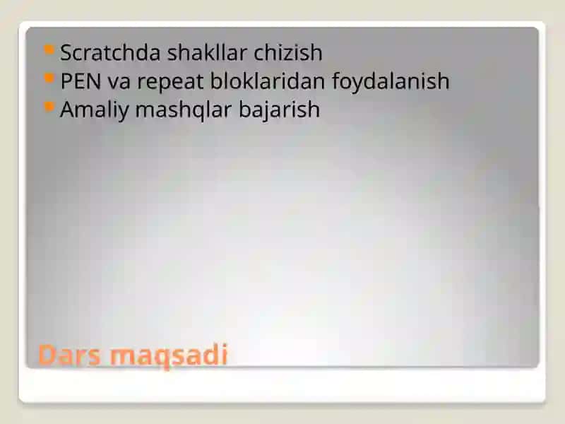 Scratchda shakllar bilan ishlash 2