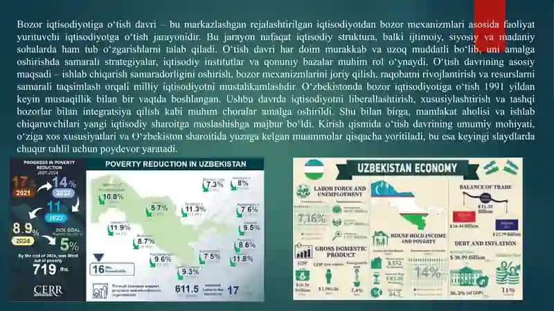 Bozor iqtisodiyotiga o‘tish davri va uning O‘zbekistondagi xossalari 2