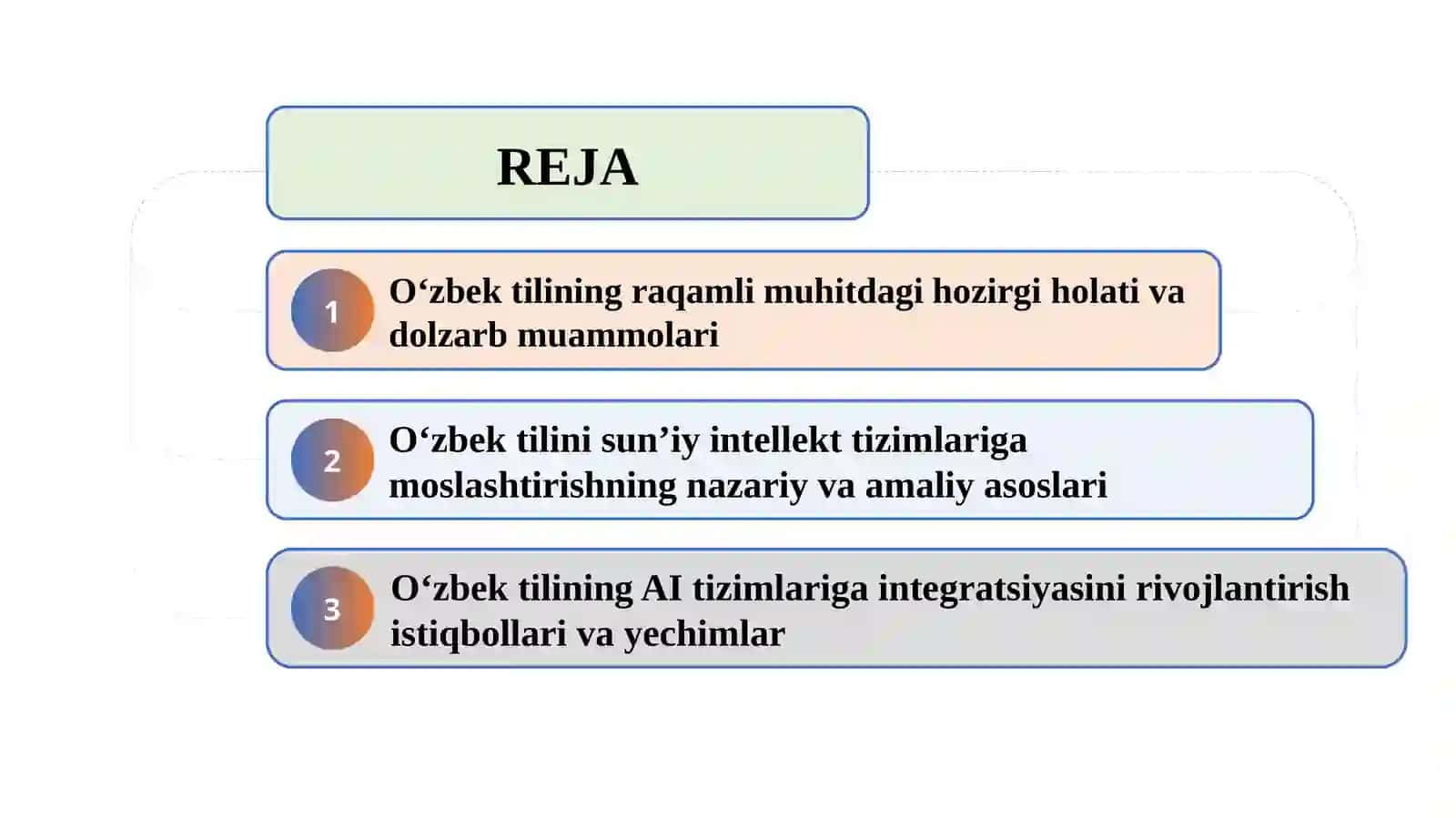 Raqamli davrda o‘zbek tilining sun’iy intellekt tizimlariga moslashuvi muammosi 2