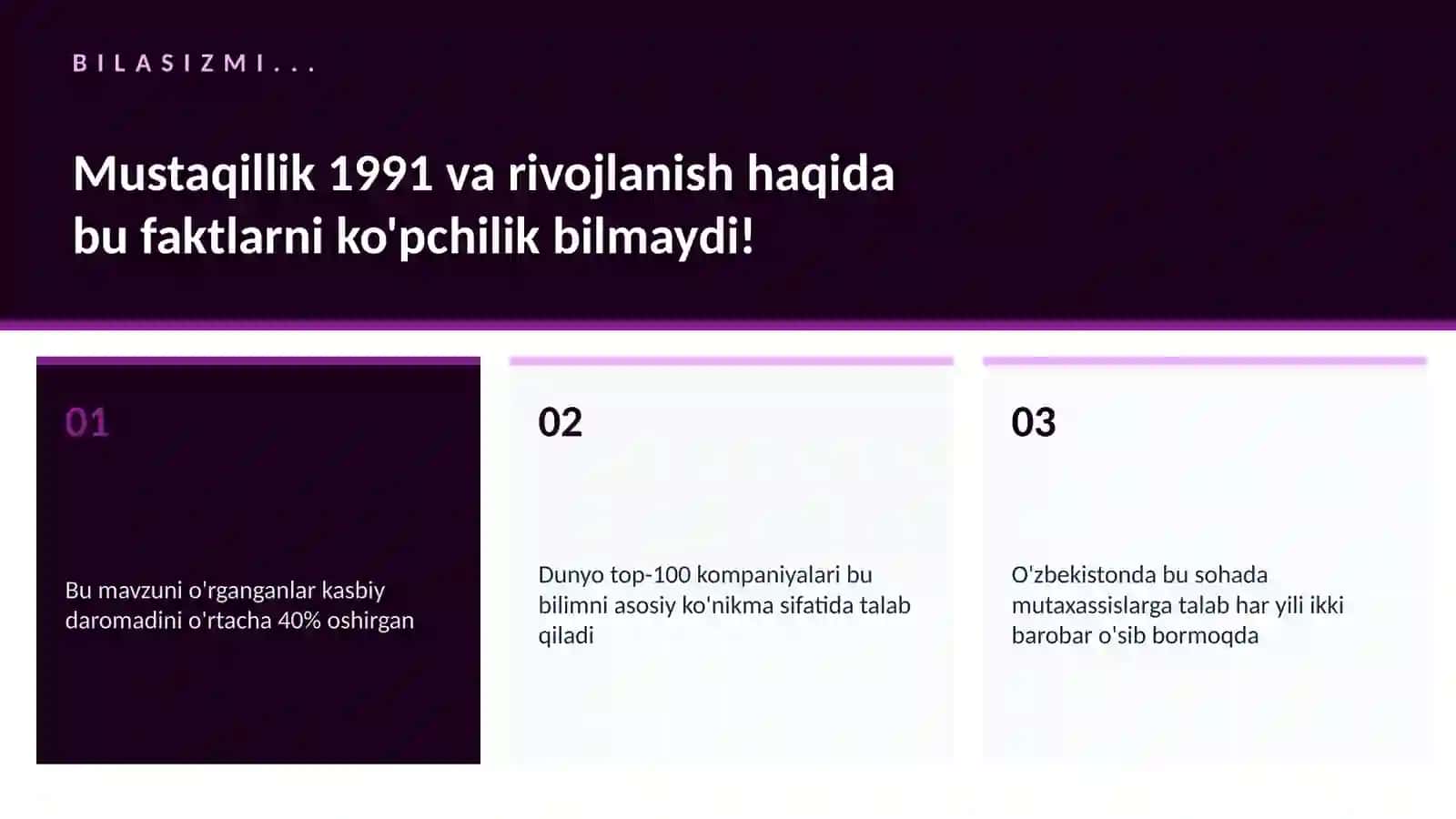 Mustaqillik 1991 va rivojlanish 2