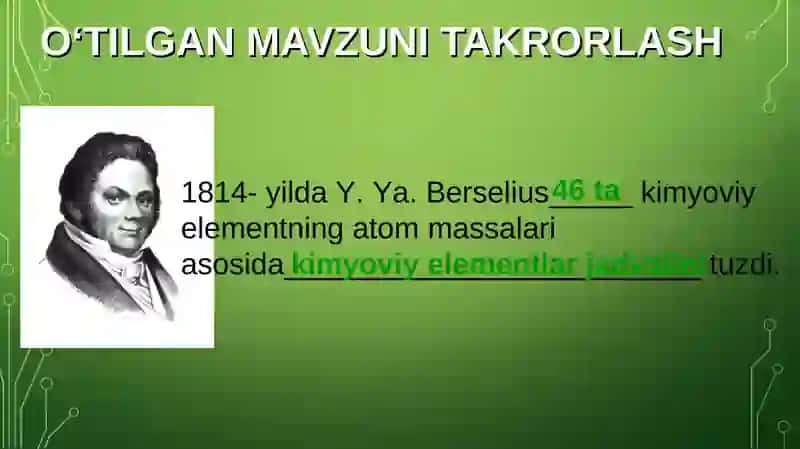 Kimyoviy elementlar davriy sistemasi 2