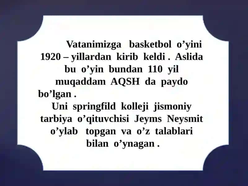 Basketbol o‘yin mashqlar texnikasiusullarini o‘rgatish 2