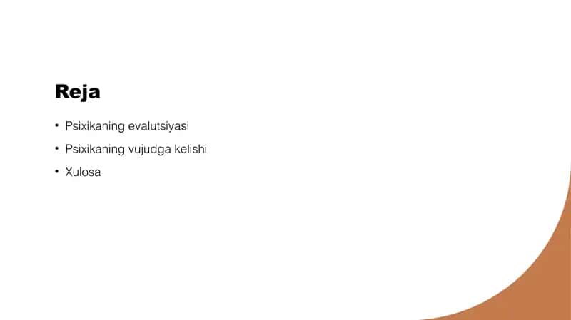 Psixikaning evalutsiyasi va vujudga kelishi 2