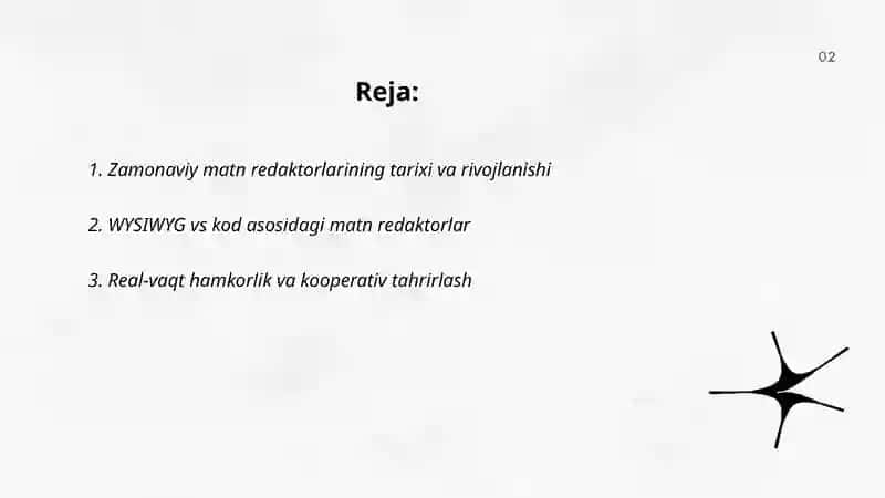Zamonaviy matn redaktorlari 2