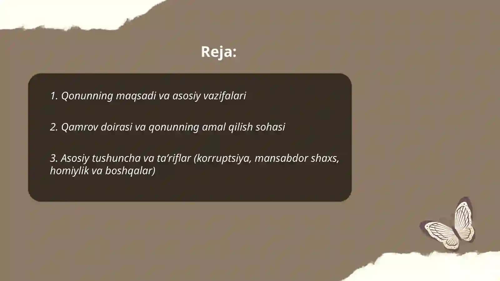 Qonun mazmuni va korruptsiya 2