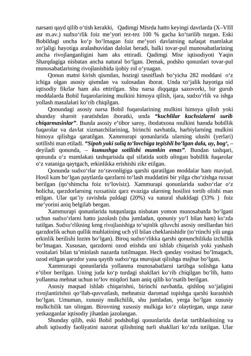 QADIMGI DUNYO IQTISODIY G‘OYALARI 2