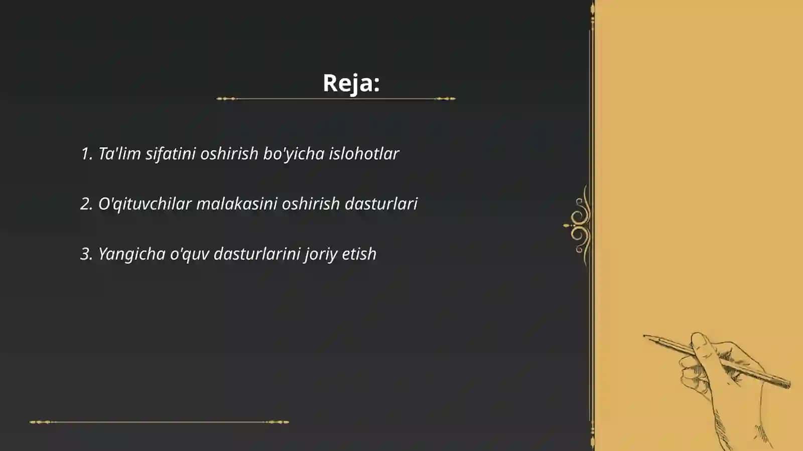 O'zbekistonda mustaqillik davrida ta'lim tizimini takomillashtirish chora-tadbirlari 2