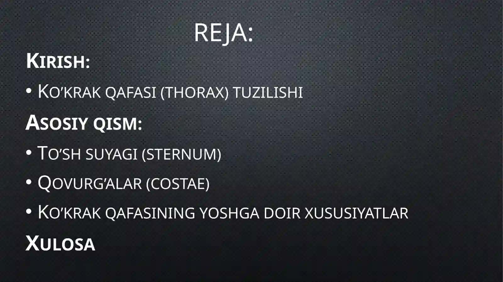 Qovurg'alar, to'sh suyagi va koʻkrak qafasi. Ularning yoshga doir xususiyatlari 2