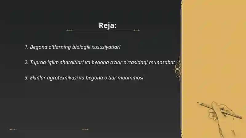 Begona o‘tlarning tuproq iqlim sharoiti va ekinlar agrotexnikasi 2