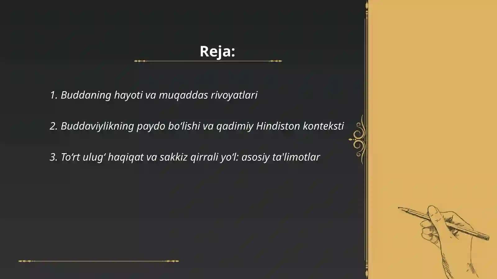 Buddaviylik dini tarixi va g'oyalari 2
