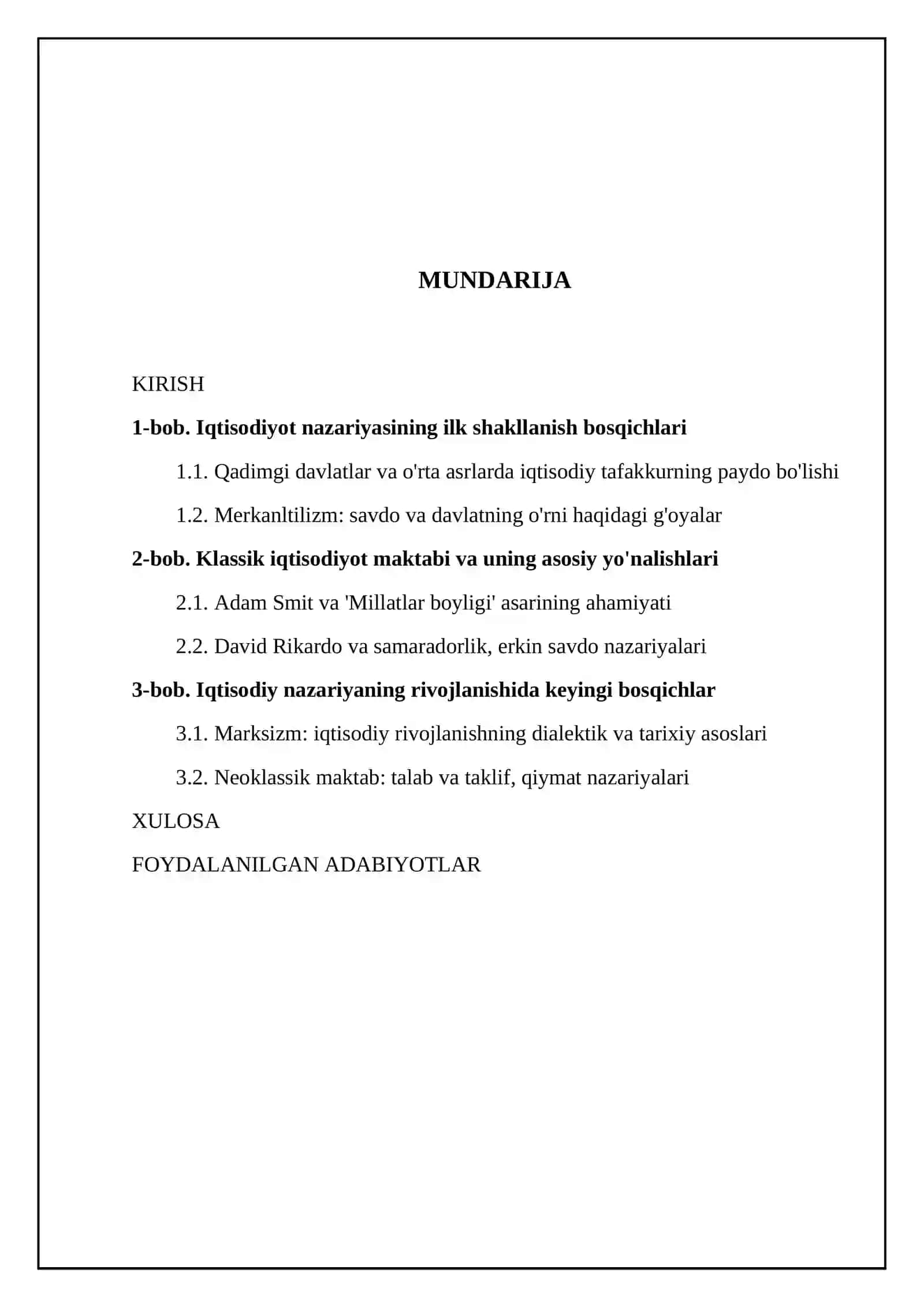 Igtisodiyot nazariyasining fan sifatida shakllanishidagi asosiy ogimlar 2