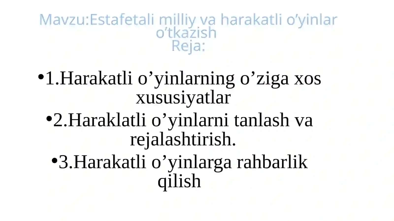 Milliy vaharakatlio’yinlar, voleybolni o’rgatish metodikasi 2