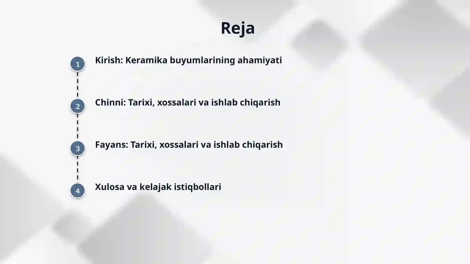 Keramik buyumlar. Chinni va fayans 2