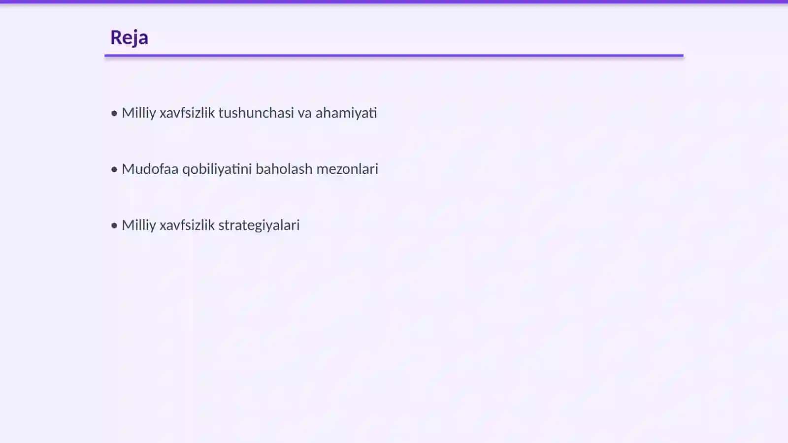 Milliy xavfsilik va mamlakat mudofaa qobilyatining mustahkamlanishi 2