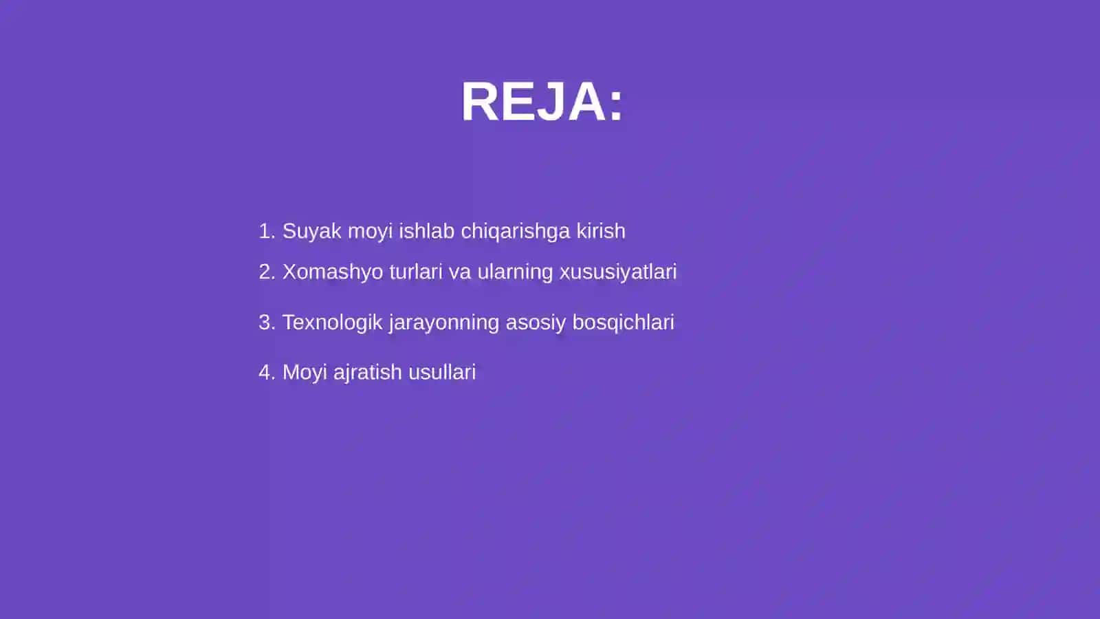 Suyak moyi ishlab chiqarish texnologiyasi 2