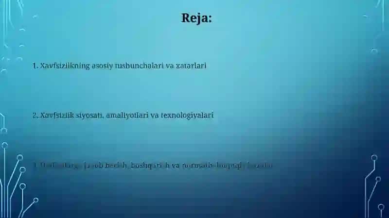 Axbarot xavfsizligi asoslari 2