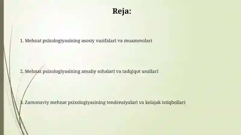Mehnat psixologiyasining vazifasi va muammolari 2