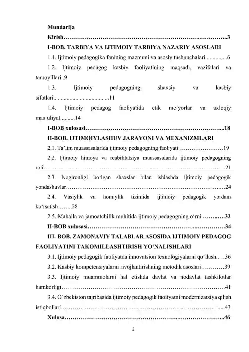 Ijtimoiy pedagogning kasbiy faoliyati sohalari 2