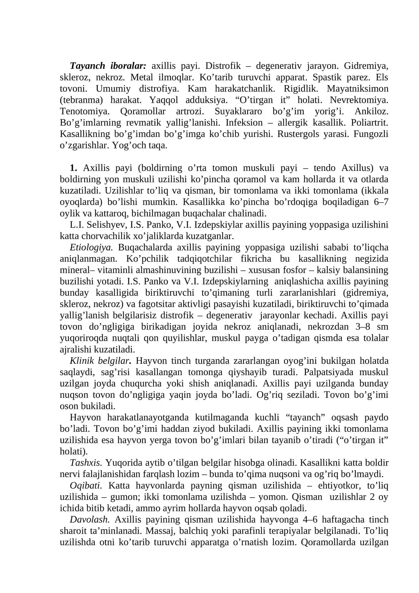 Etiologiyasi noaniq oyoq kasalliklari 2