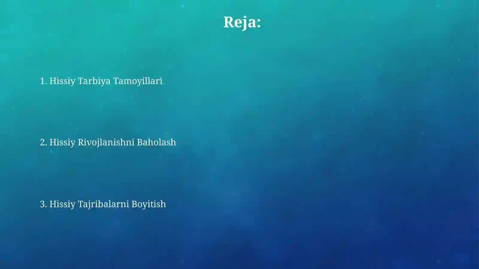 Sensor tarbiya tamoyillari 2
