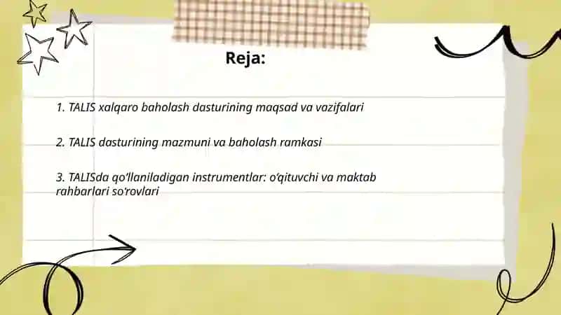TALIS xalqaro baholash dasturi 2