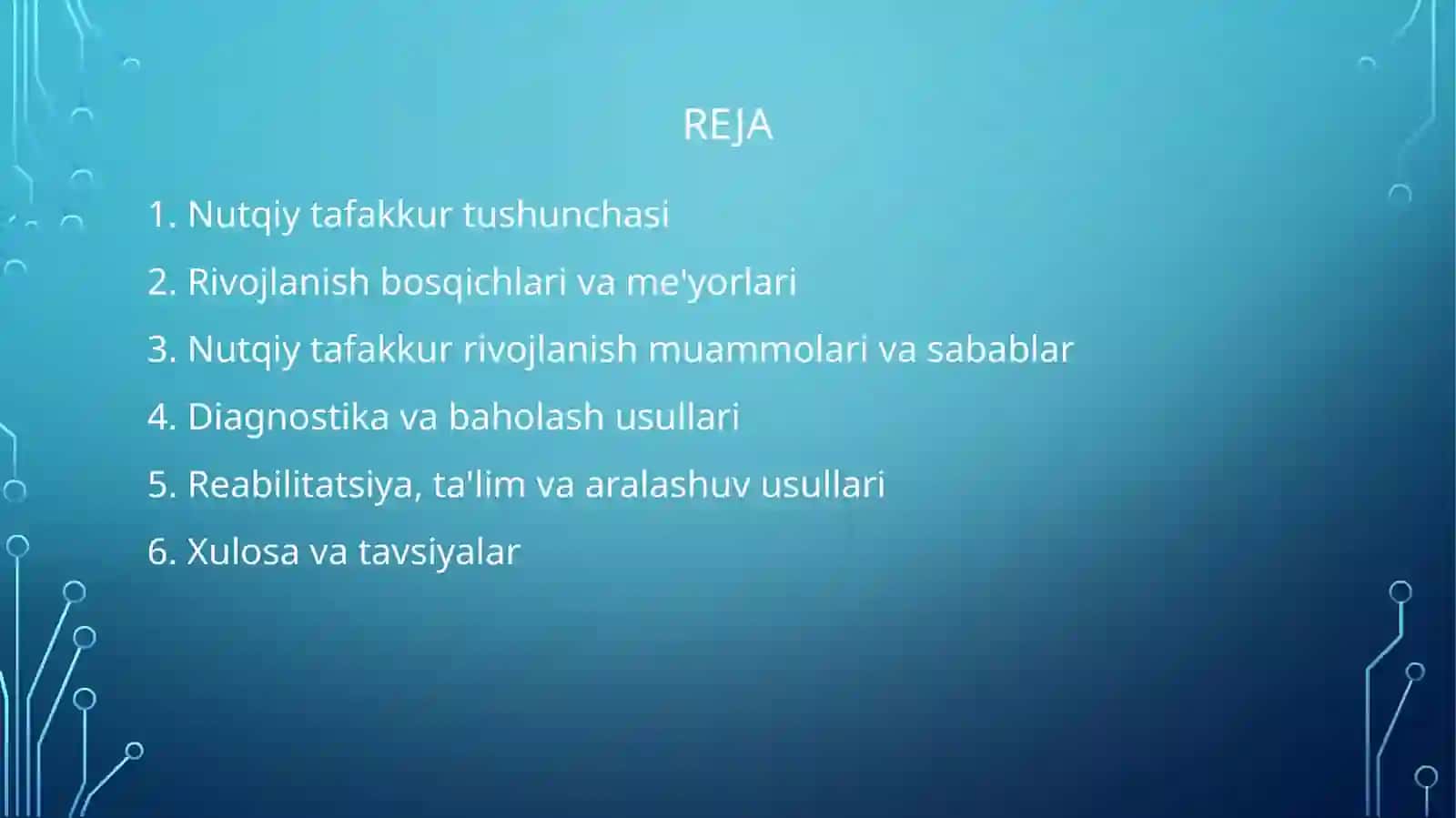Nutqiy tafakkur rivojlanish muammolari 2