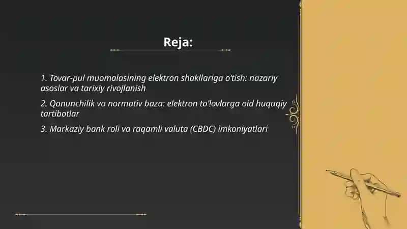 Tovar‑pul muomalasining elektron shakllariga o‘tish: nazariy asoslar va tarixiy rivojlanish 2
