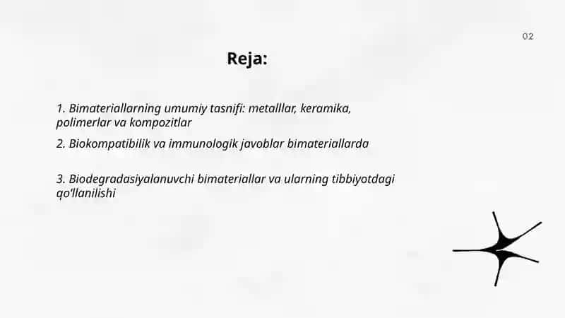 Bimateriallar turlari va tibbiyotdagi qoʻllanilishi 2