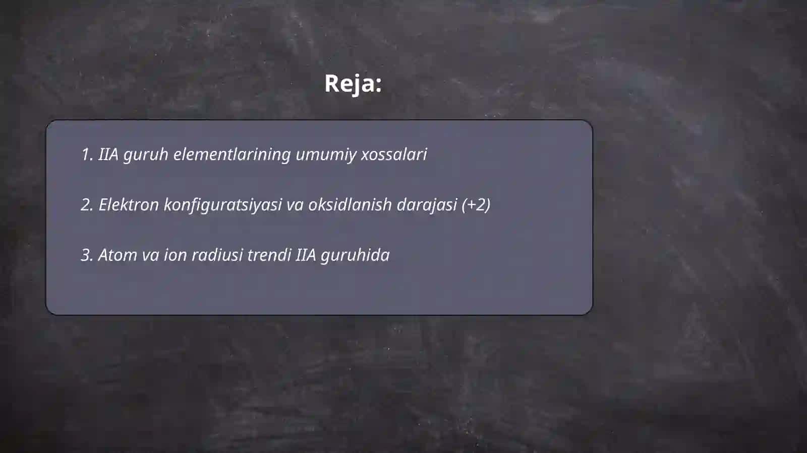 IIA guruh elementlari 2