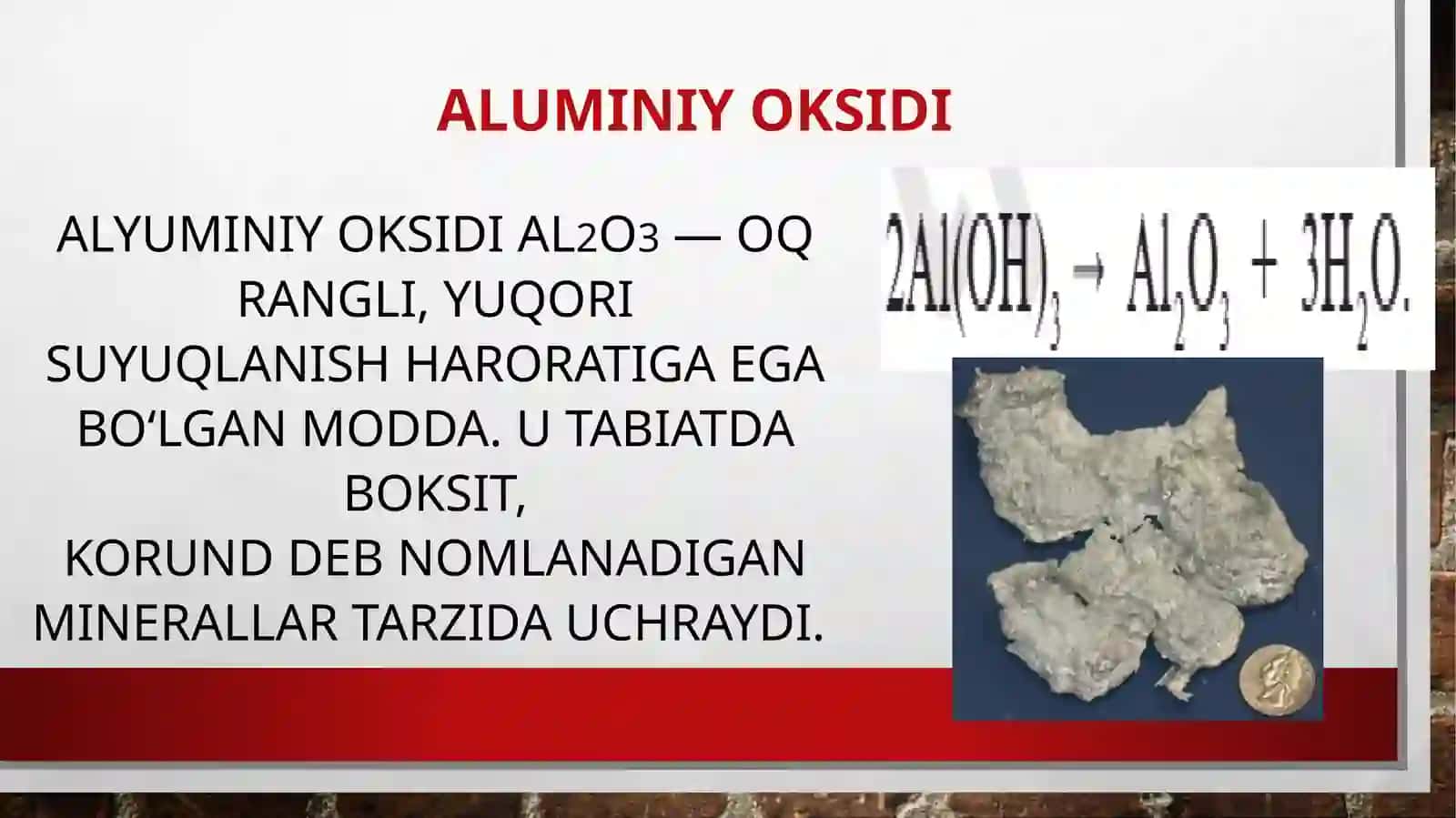 Alyuminiy birikmalarining ishlatilishi 2