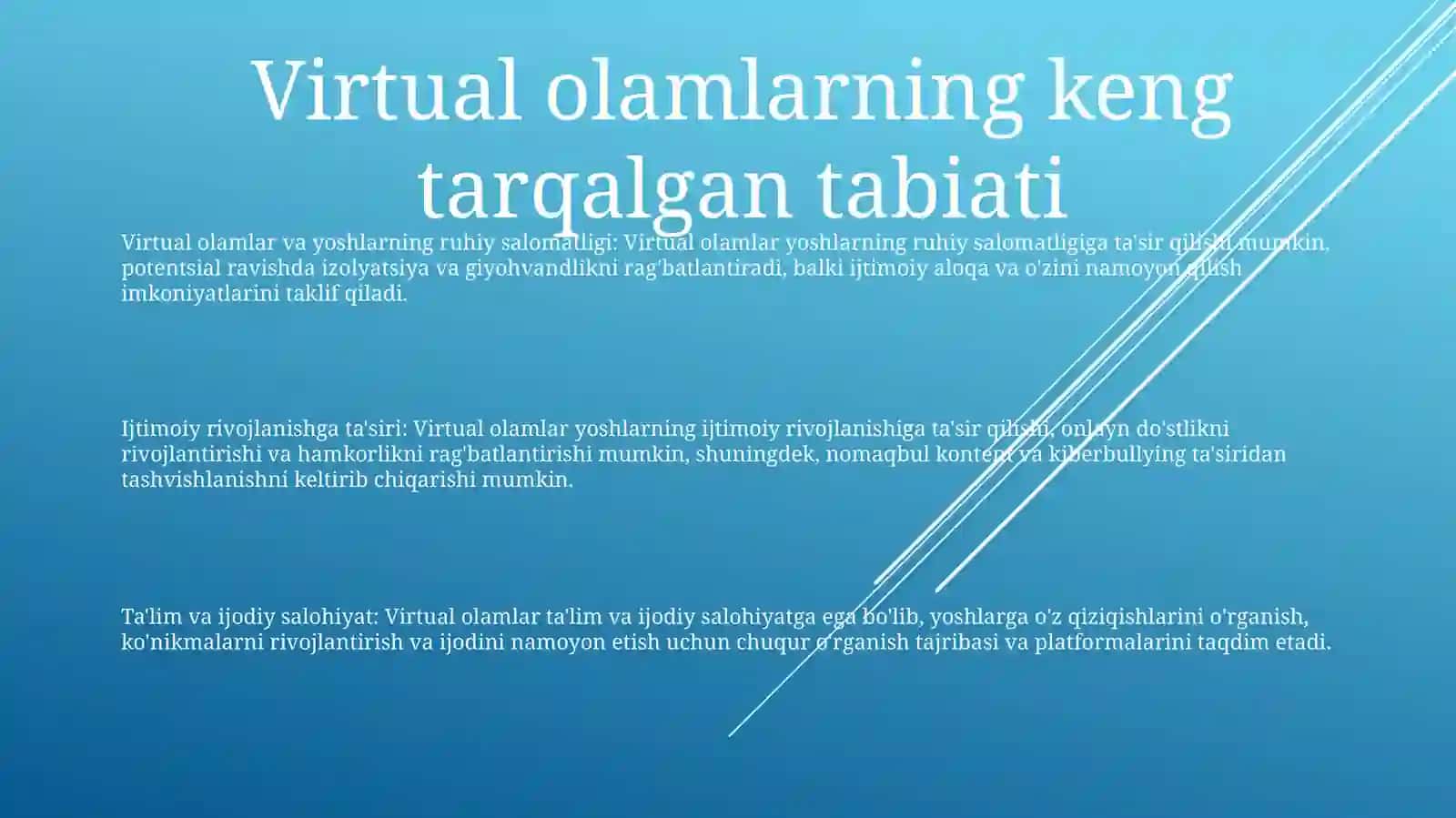Vertual Olamning YoshlarOngigaTaʼSiri 2