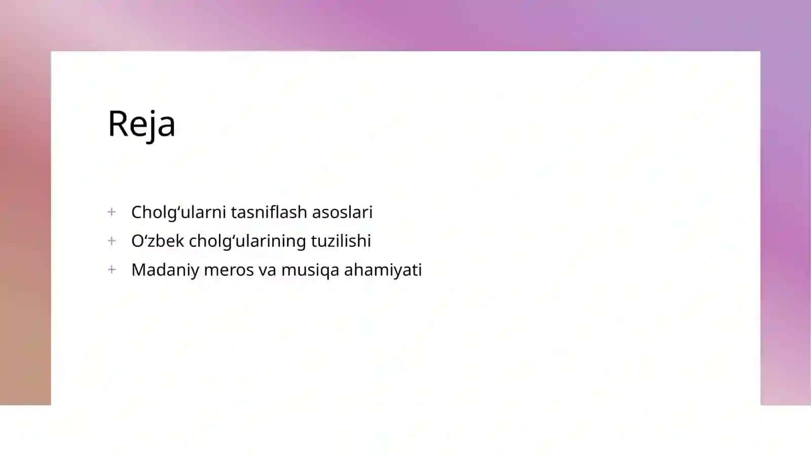 Oʻzbek cholgʻulari 2
