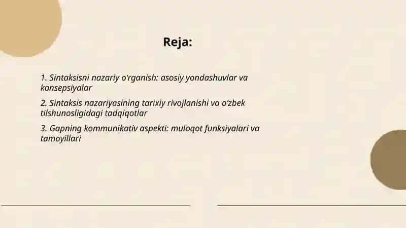Sintaksisni nazariy oʻrganish aspektlari. Gapning kommunikativ aspekti. Aktual tuzilish elementlari tema va rema 2